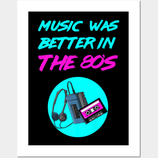 80s Music Casette Tape Neon Posters and Art